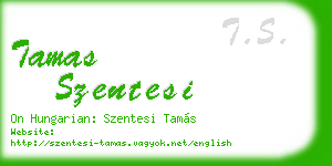tamas szentesi business card